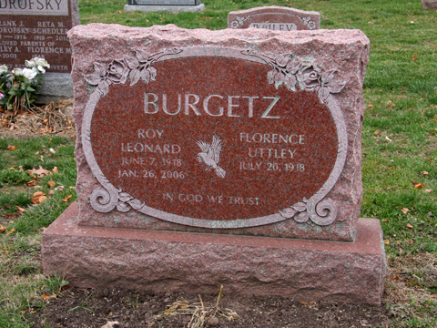 [Headstone - Roy and Florence Bergetz]